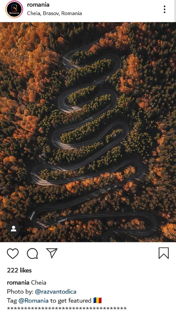 یک جاده زیبا در رومانی
